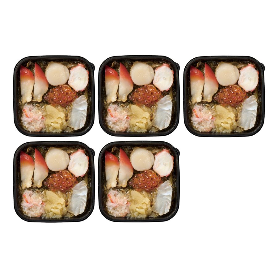 海鮮丼の具(帆立・いくら・かに・数の子等)5個詰合せ