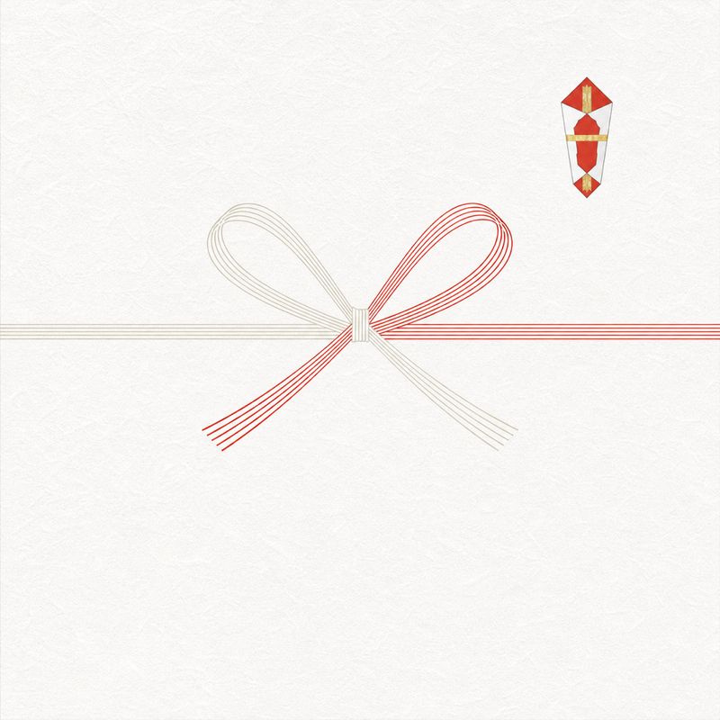 掛け紙見本(紅白蝶結び・内祝い)